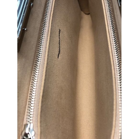 Alexander Mcqueen Skull Four Ring Croc Embossed Blue Leather Clutch - Picture 8 of 12